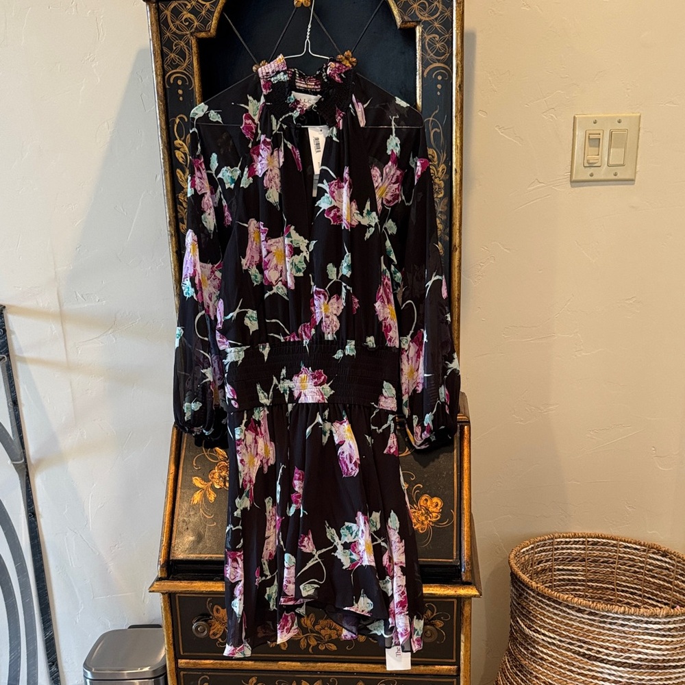 A.L.C. Multicolor Floral Long Sleeve Dress